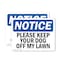 Signmission Please Keep Your Dog Off My Lawn, 5 in W x Rectangle, Vinyl Decal OS-2PACK-NS-D-35-L-17501 - alternate 1
